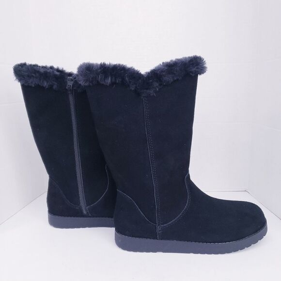 Universal Thread Black Charleigh Tall Faux Shearling Suede Boots - Picture 10 of 14